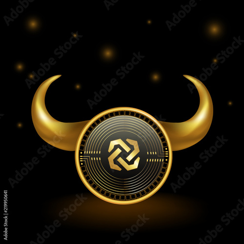 Bytom Cryptocurrency Coin Bull Market Background photo
