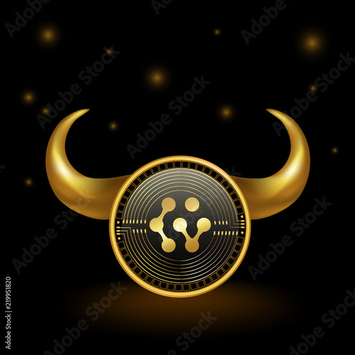 CyberVein Cryptocurrency Coin Bull Market Background