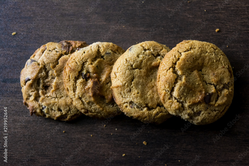 Cookies on dark wooden background Cookies on dark wooden background
