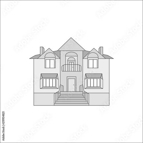 House flat icon vector