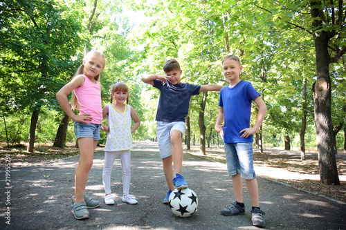 Cute little children with s...