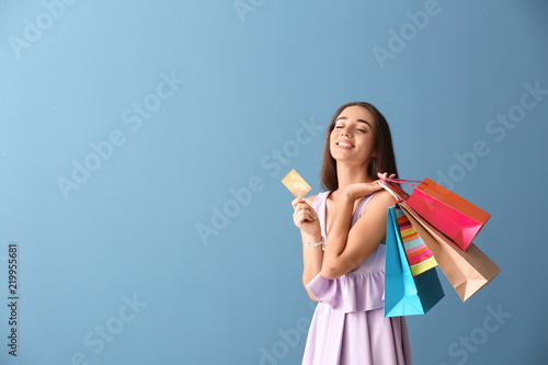 Beautiful young woman with ...