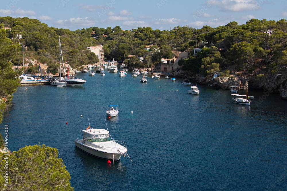Boats in Cala Figuera on Mallorca

