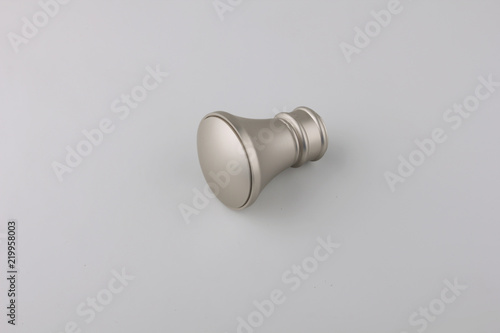 Tips for curtain poles on a white background. Ending for curtain eaves. Finials for curtain cornices. © SOLOTU