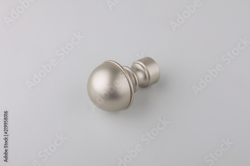 Tips for curtain poles on a white background. Ending for curtain eaves. Finials for curtain cornices.