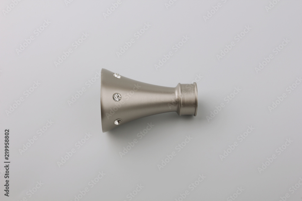 Tips for curtain poles on a white background. Ending for curtain eaves. Finials for curtain cornices. Tips for curtain poles on a white background. Ending for curtain eaves. Finials for curtain cornices.