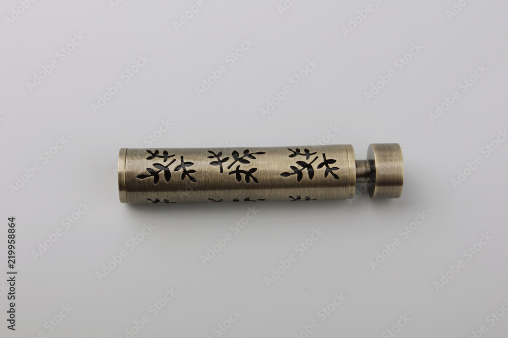 Tips for curtain poles on a white background. Ending for curtain eaves. Finials for curtain cornices. Tips for curtain poles on a white background. Ending for curtain eaves. Finials for curtain cornices.