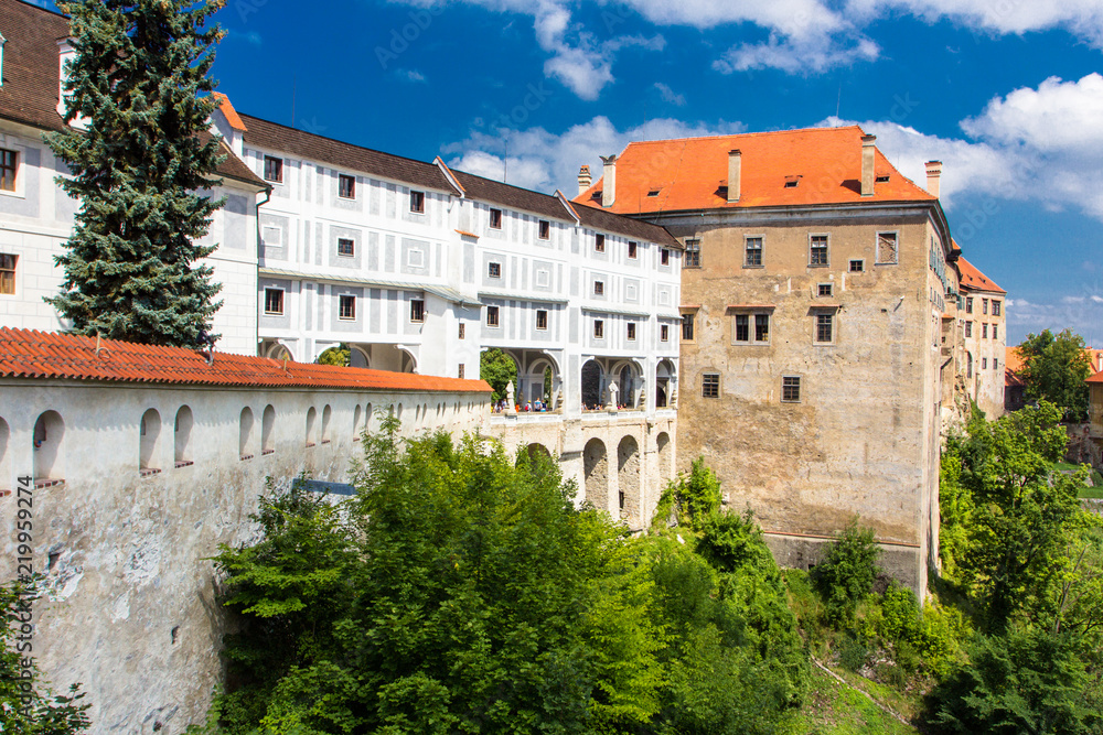 Veiw from Historic castle of Cesky Krumlov, Czech Republic