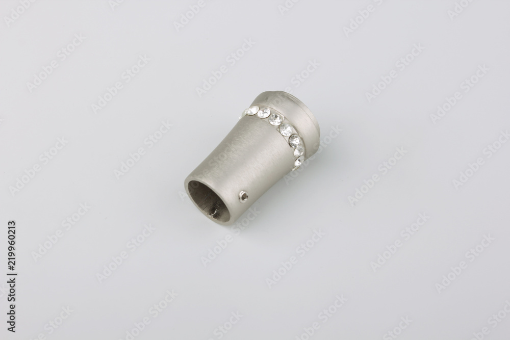 Tips for curtain poles on a white background. Ending for curtain eaves. Finials for curtain cornices. Tips for curtain poles on a white background. Ending for curtain eaves. Finials for curtain cornices.