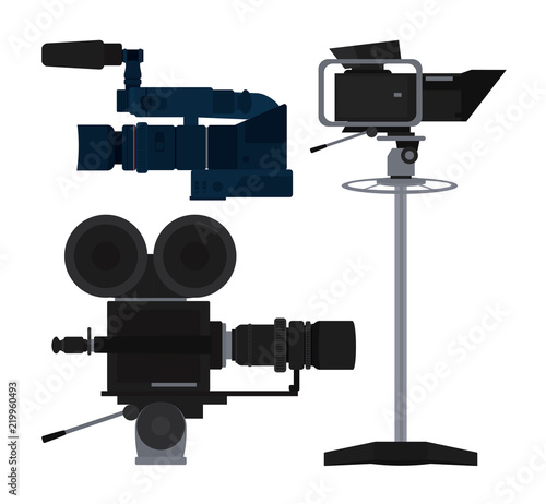 Set of journalism devices icons