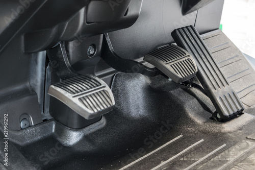 Fényképezés Accelerator, brake pedal and accelerator pedal of Forklift