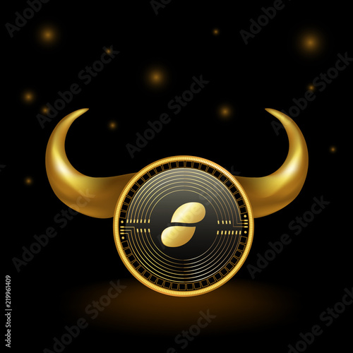 Status Cryptocurrency Coin Bull Market Background