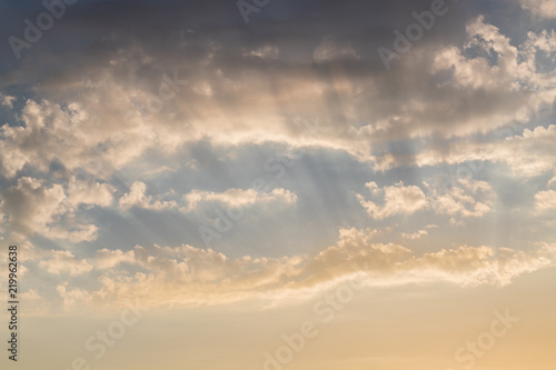 Colorful sunset and sunlight 