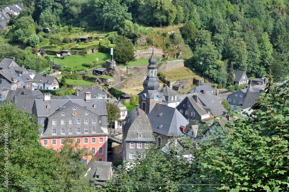 village of Monschau in Germany village of Monschau in Germany
