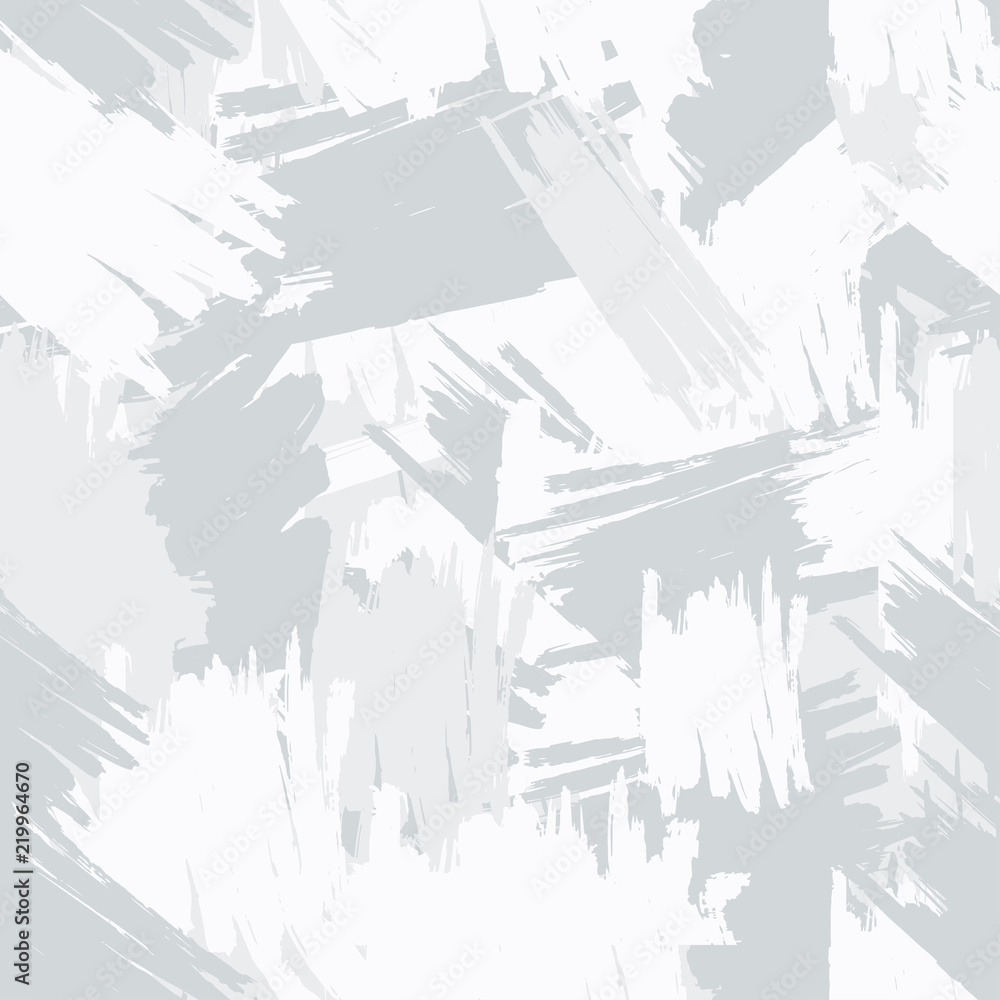 Seamless pattern with gray brush strokes.