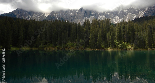 Landscape at Lake Carezza, and the Dolomites, Italy © Adrienne