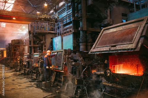Photography Workers in the steel mill.