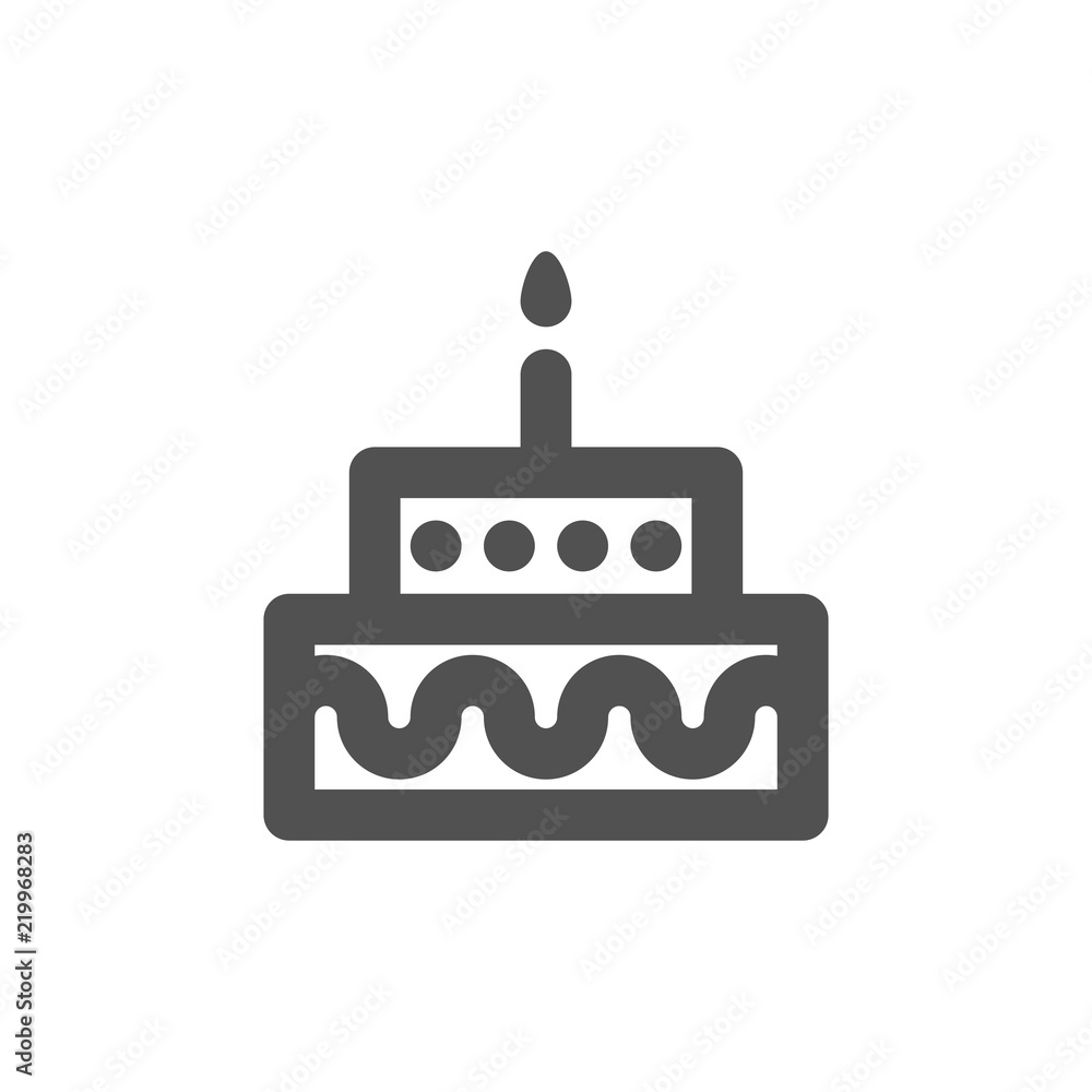 Birthday cake vector icon isolated on background. Trendy sweet symbol. Pixel perfect. illustration EPS 10. Birthday cake vector icon isolated on background. Trendy sweet symbol. Pixel perfect. illustration EPS 10.