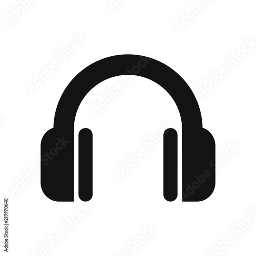 Headphone vector icon. Headset, music, audio, dj symbol.