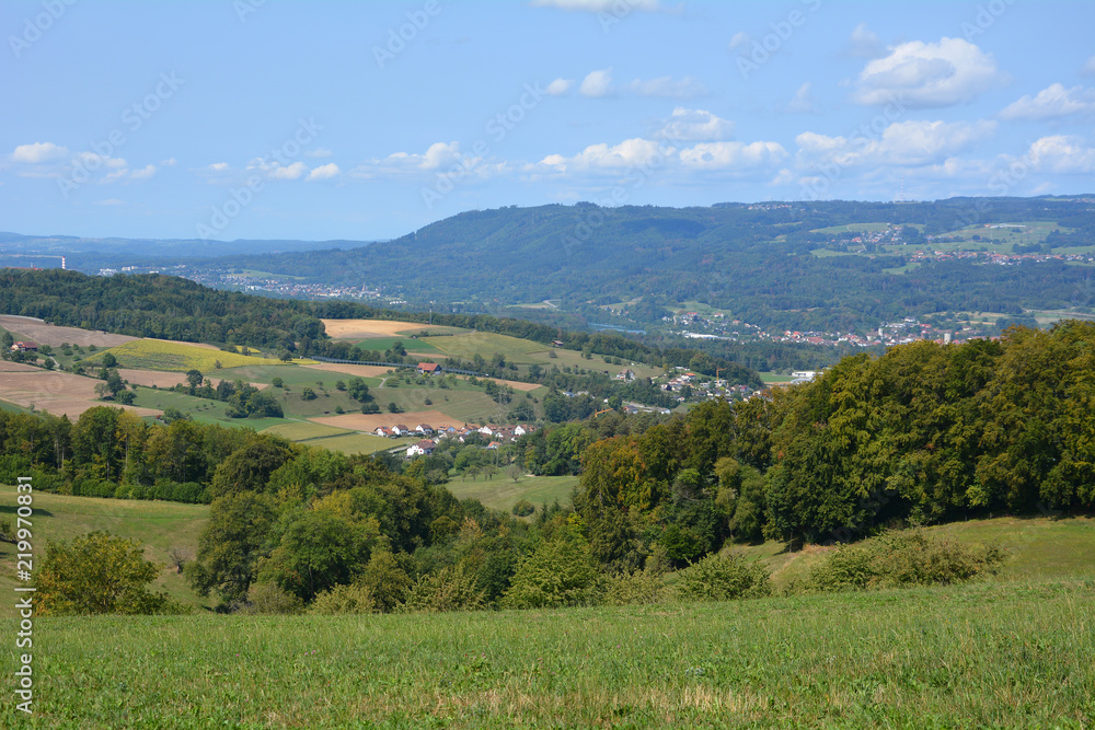 Blick über Kaisten auf Murg am Rhein, Schwarzwald