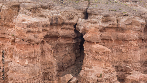 natural red stone canyon similar to the Martian landscape,Charyn Canyon in Kazakhstan