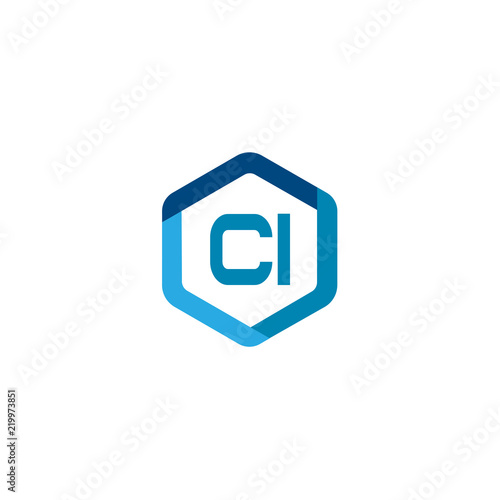 Initial Letter CI Logo Template Design