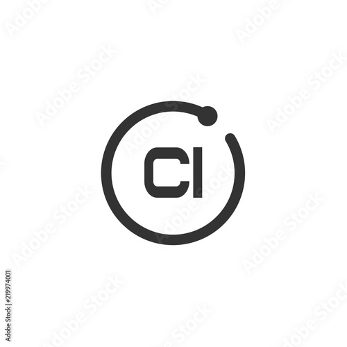 Initial Letter CI Logo Template Design