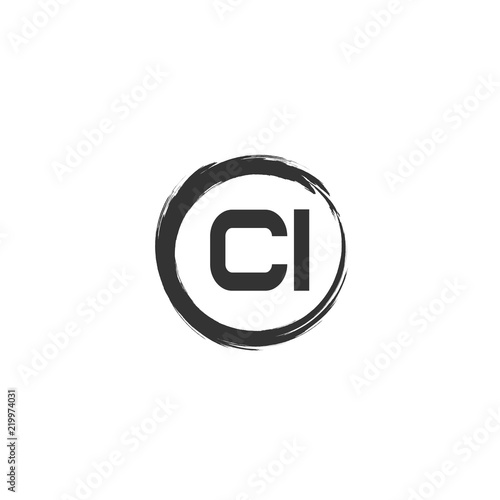 Initial Letter CI Logo Template Design