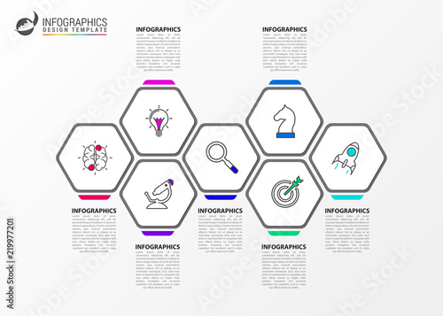 Infographic design template. Creative concept with 7 steps