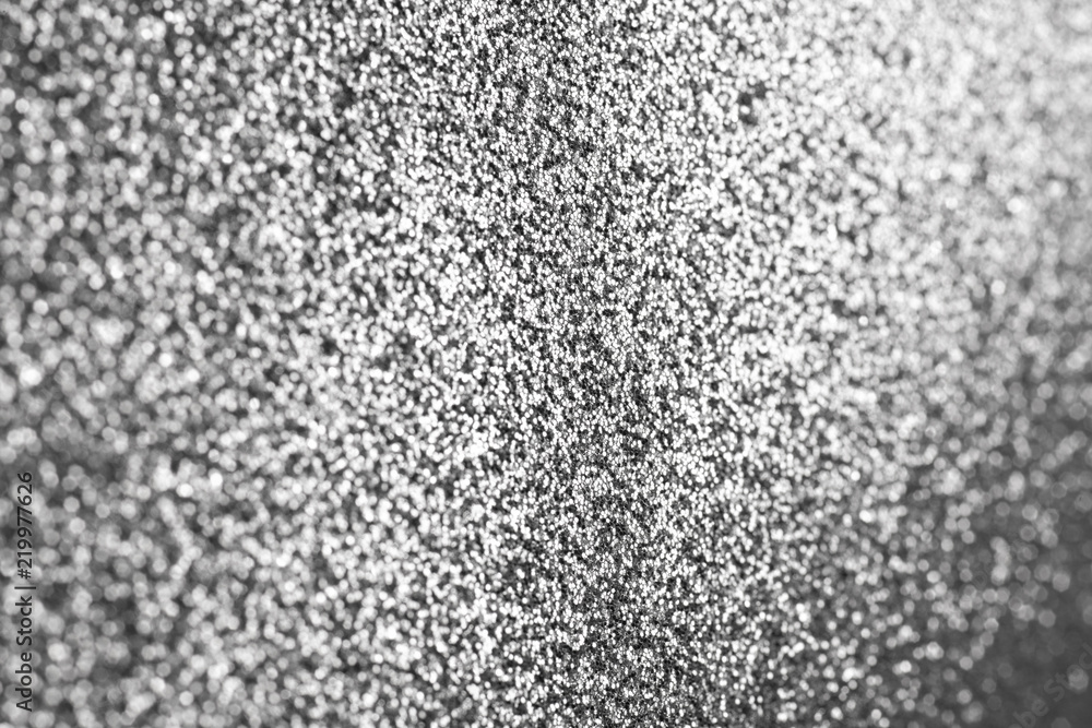 Detailed texture of glittering silver dust surface for christmas