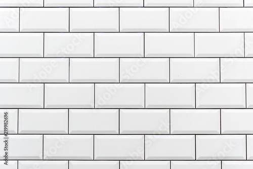 Background from a white tiled wall
