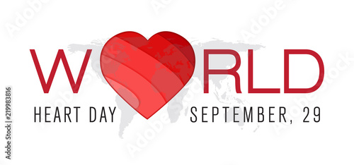 world heart day illustration, poster or banner