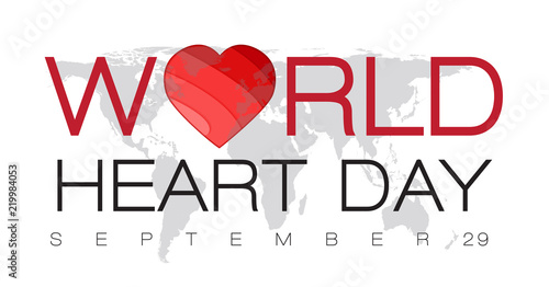 world heart day illustration, poster or banner