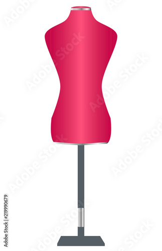 Red female mannequin for dressmakers