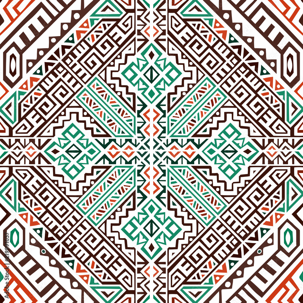 Creative Ethnic Style Vector Seamless Pattern
