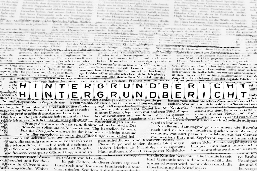 Obraz premium Hintergrundbericht