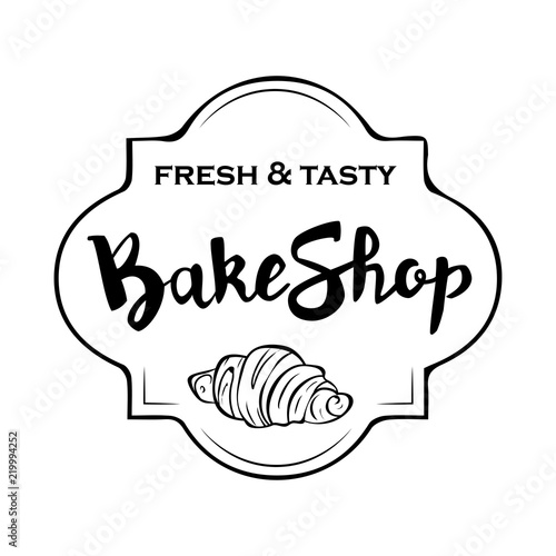 A signboard, a logo, a template for a bakeshop, a bread store, an element of decor. Fresh bread and pastries. Vector