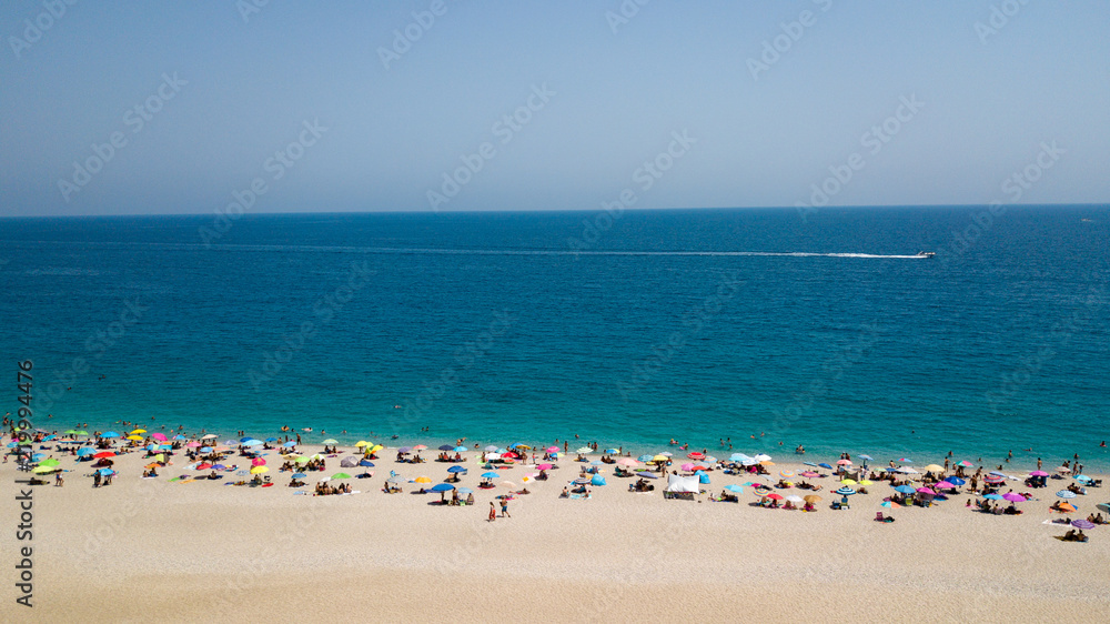 Aerial view of the beach in summer