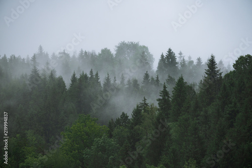 Clouds over mountains