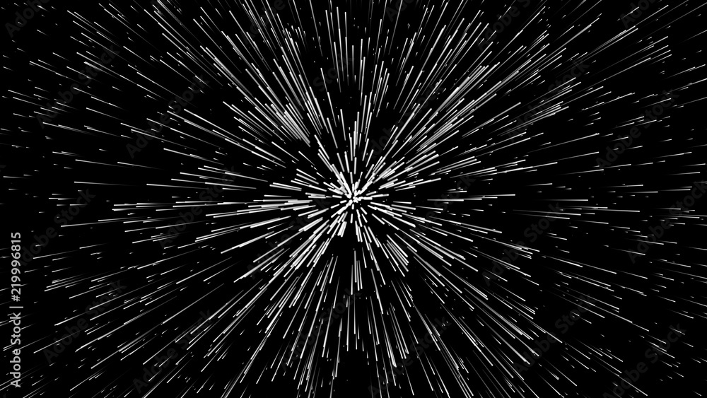 Obraz premium Hyper jump. Abstract geometric background. Circular geometric pattern. Starburst dynamic lines.