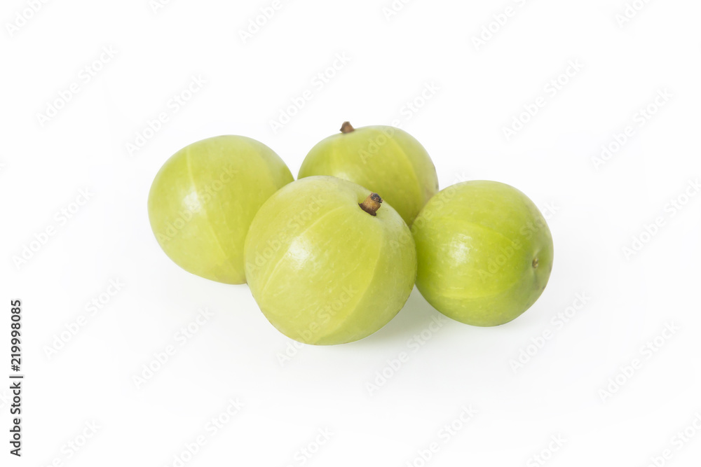 Indian gooseberry or Amla (Phyllanthus emblica) isolated on white background with clipping path Indian gooseberry or Amla (Phyllanthus emblica) isolated on white background with clipping path
