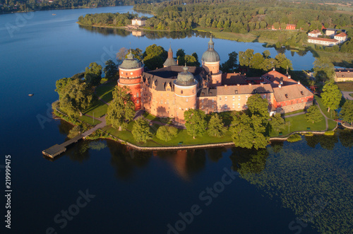 Obraz na płótnie Aerial view of Gripsholm castle w salonie
