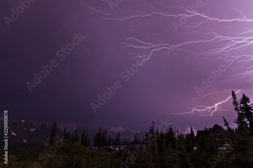 Lightning strike at Paradise in Mt. Rainier National Park