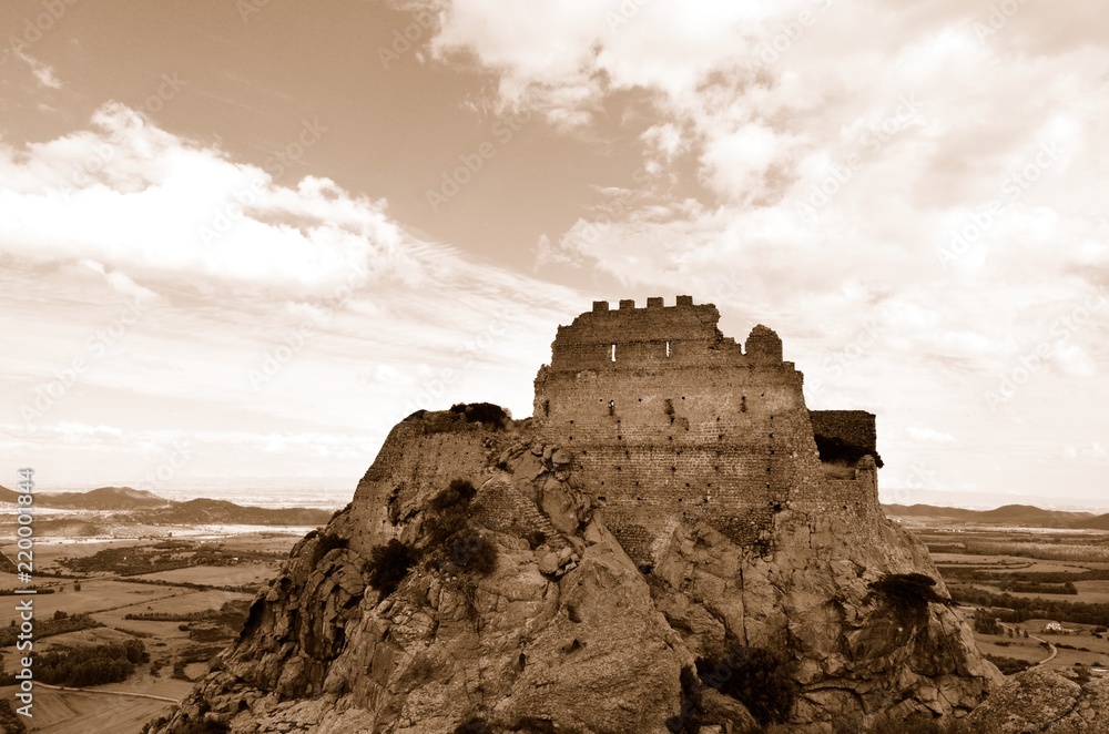 Castle of Acquafredda. Sepia