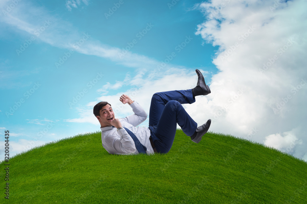 Happy businessman is excited from new business opportunity Happy businessman is excited from new business opportunity