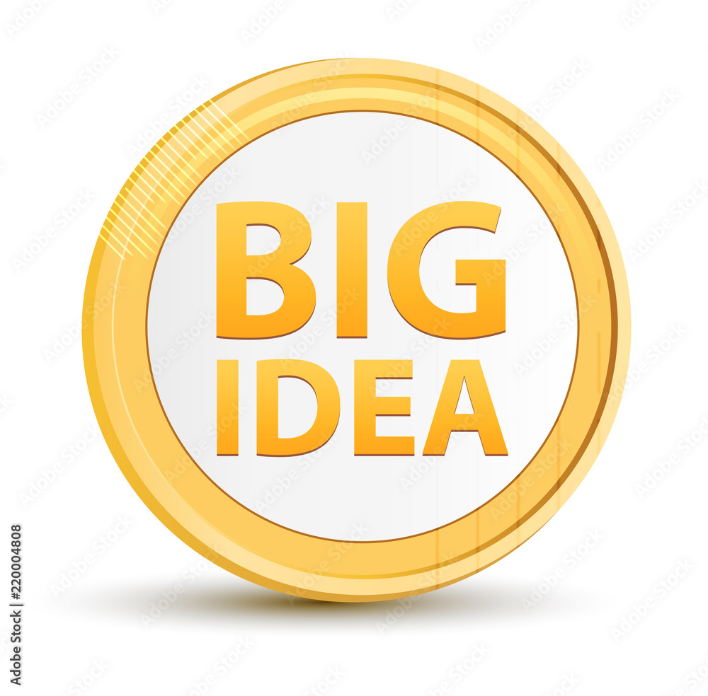 Big Idea gold round button Big Idea gold round button