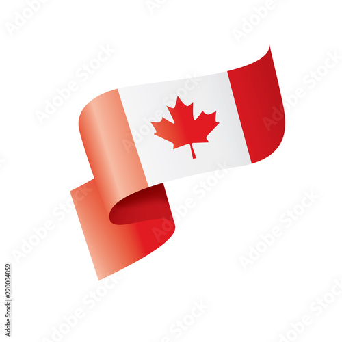 Canada flag, vector illustration on a white background