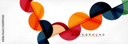 Circle abstract background, geometric illustration