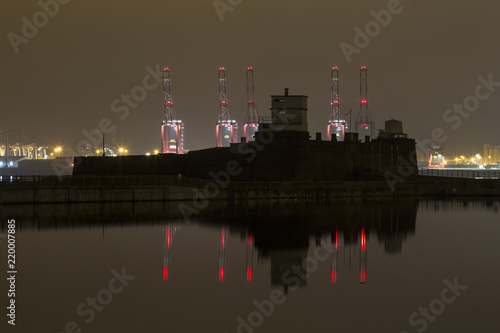 Fort Silhouette Reflection