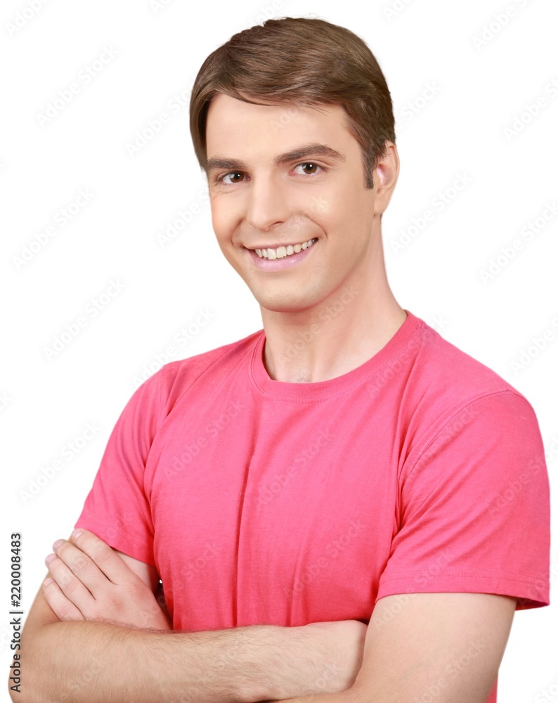 Confident Young Man with Crossed Arms - Isolated Confident Young Man with Crossed Arms - Isolated